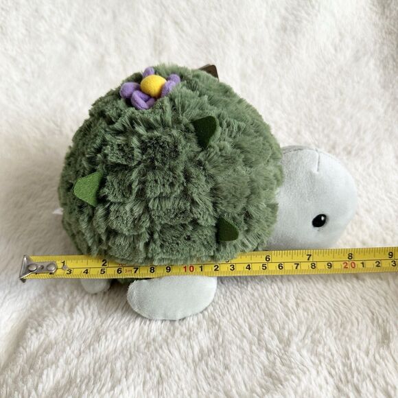 Aurora Cactus Kingdom Turtle Small 8” Stuffed Animal Plush Green - Picture 6 of 6